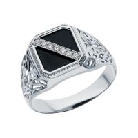 Серебряное кольцо с фианитами