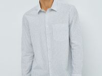 Рубашка в клетку, Белый