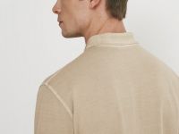Поло с эффектом стирки, Бежевый