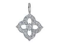 Классическая подвеска из белого золота с бриллиантами э4701пд05174100