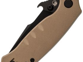 Нож Barmaley Knives Seadevil, сталь D2, рукоять G10/сталь, песочный, вейв