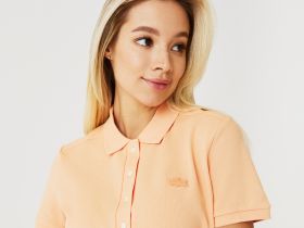 Женское поло Lacoste приталенного кроя из эластичного хлопка