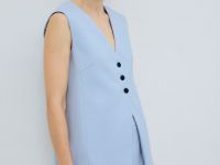 Жилет из поливискозы, Голубой