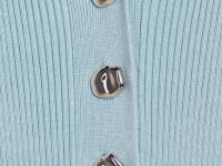 Платье в рубчик с воротником поло, Зеленый