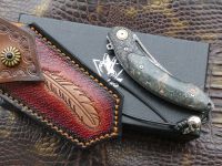 Складной нож Steelclaw Пион, сталь VG10/дамаск, рукоять кап клёна