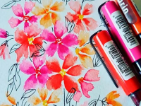 Маркер-кисть Karin "Brushmarker Pro" Огненно-красный