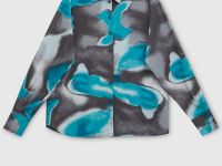 Блузка прямого силуэта с принтом