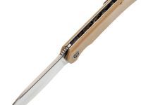 Складной нож Petrified Fish Tunny PFB05BRMS, сталь Sandvik 14C28N, рукоять микарта