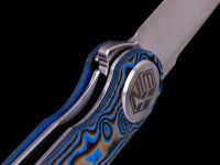 Складной нож Dr.Tech W3897MBL, сталь D2, рукоять микарта, Pattern blue