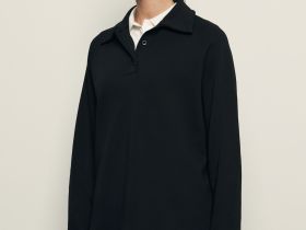 Толстовка из хлопка с отложным воротником