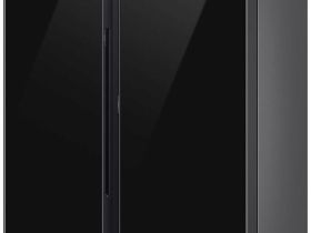 Холодильник Samsung Side-by-Side с автоматически открывающимися дверьми, 646 л Черное стекло
