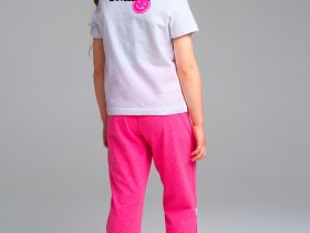 Комплект трикотажный для девочек: фуфайка (футболка), брюки