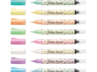 Маркер-кисть Pentel "Milky" с кнопкой подкачки чернил XGFH в блистере 1-10 мм кисть, голубой пастель