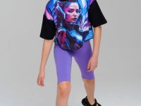 Фуфайка трикотажная для девочек (футболка)