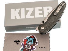 Складной нож Kizer Meteora, сталь Nitro-V, рукоять микарта, черный