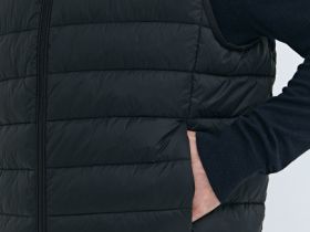 Ультралёгкий жилет с воротником-стойкой, Черный