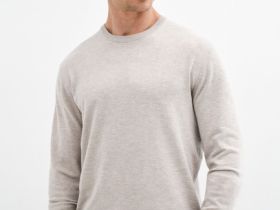 Базовый вязаный джемпер, Бежевый