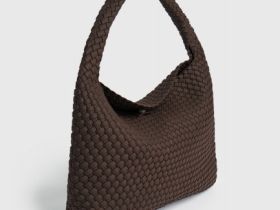 Плетеная сумка, Коричневый