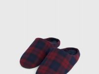 Тапочки в клетку, Синий