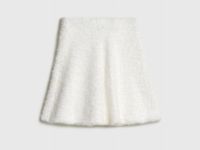 Вязаная юбка с пушистым эффектом для девочек, Бежевый