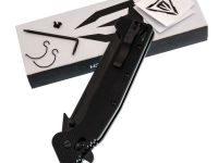 Складной нож Obertech ns-02 Normal straight black blade, сталь VG-10, рукоять G10, черный