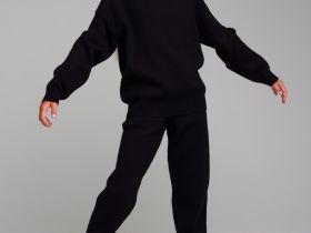 Комплект трикотажный для девочек: джемпер, брюки