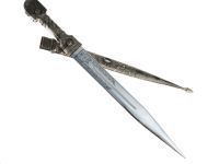 Сувенирный кавказский кинжал K-03, мельхиор