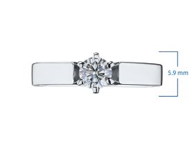 Кольцо из белого золота с бриллиантом э4001кц05166200