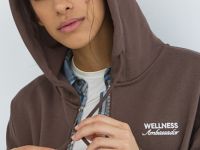 Толстовка на молнии с вышивкой, Коричневый