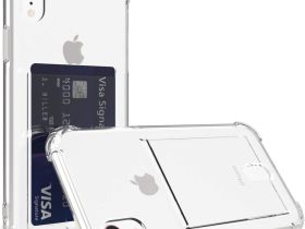 Чехол-накладка Card Case для iPhone Xr силикон c держателем для карт (прозрачный)