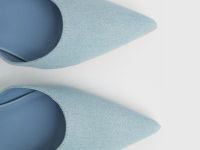 Туфли на низком каблуке, Синий