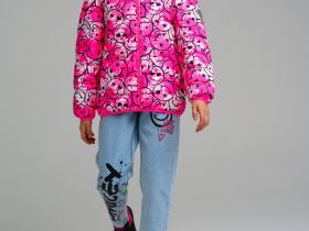 Куртка текстильная с полиуретановым покрытием для девочек