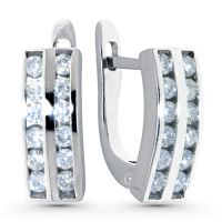 Серьги из белого золота с бриллиантами э0901сг02130300