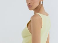 Майка в рубчик, Желтый