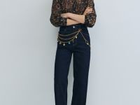 Широкие джинсы Wide leg с высокой посадкой, Синий