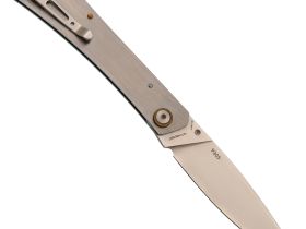 Складной нож Sanrenmu 9305, сталь 8Cr13MoV, рукоять нержавеющая сталь, светлый