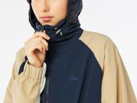 Женская двухцветная парка Lacoste с поясом