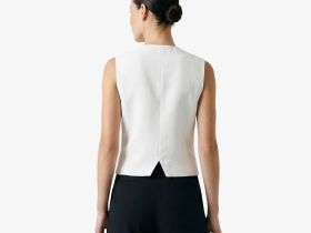 Женская жилетка Lacoste из смеси льна