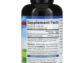 Carlson, C•Гель, витамин C, 1000 мг, 250 мягких капсул