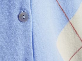 Кардиган с ромбами, Голубой