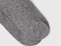 Гольфы в рубчик с шерстью, Серый