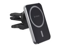 Автомобильный держатель Deppa (55202) Mage Safe Sky магнитный с беспроводной зарядкой (черный)