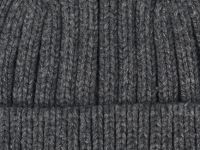 Шапка из шерсти с отворотом, Серый