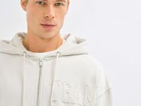 Толстовка на молнии с аппликацией, Белый