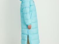 Пуховое пальто с воротником-стойкой