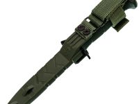 Тактический нож Kizlyar Supreme Combat SW, сталь AUS-10Co, рукоять Kraton, оливковый