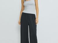 Майка в рубчик, Серый