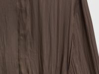 Блузка из сатина с поясом, Коричневый