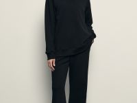 Толстовка из хлопка с отложным воротником