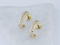 Пусеты из желтого золота с бриллиантами э0301пс12200014